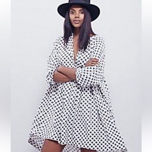 Free People Charade dress in white combo